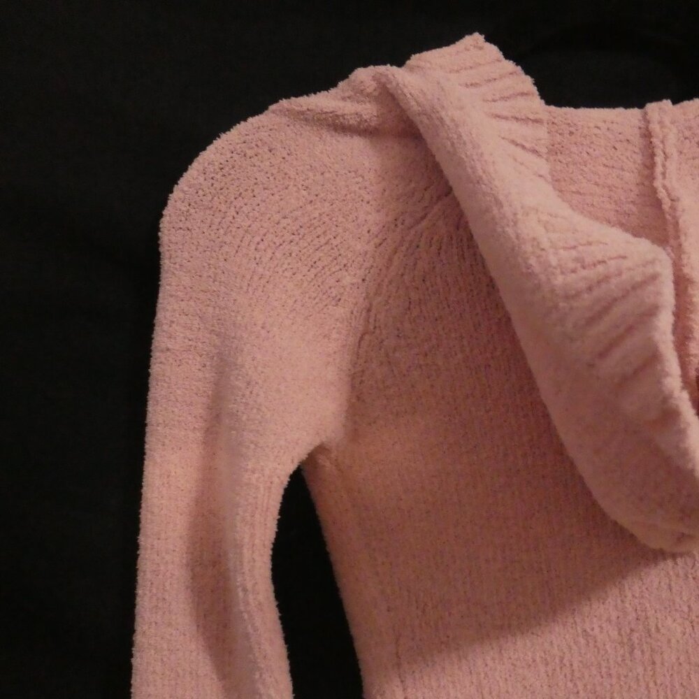 CASA NOVA - Limited Edition | medium | Pink Hooded Chenille V-Neck Sweater - Picture 10 of 15